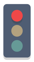 Imagem de semáforo indicando vermelho
